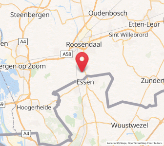 Map of Nispen, North Brabant