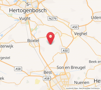 Map of Olland, North Brabant