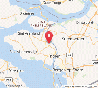 Map of Oud-Vossemeer, Zeeland