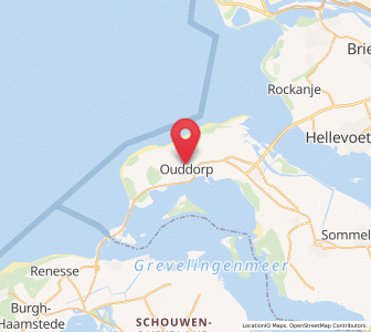 Map of Ouddorp, South Holland