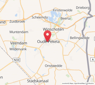 Map of Oude Pekela, Groningen