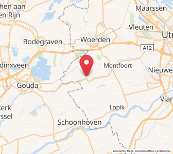 Map of Oudewater, Utrecht