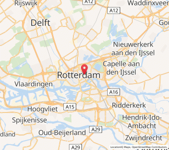 Map of Rotterdam, South Holland
