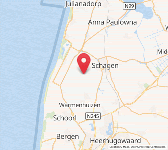 Map of Sint Maarten, North Holland