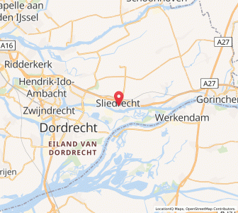 Map of Sliedrecht, South Holland