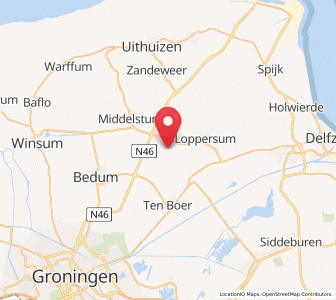 Map of Stedum, Groningen