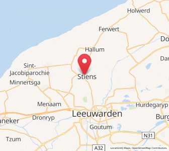 Map of Stiens, Friesland