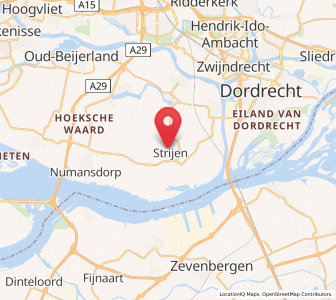 Map of Strijen, South Holland