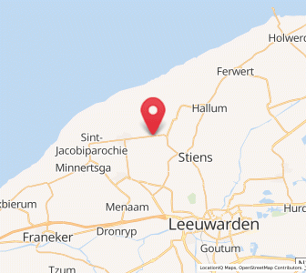 Map of Vrouwenparochie, Friesland