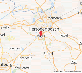 Map of Vught, North Brabant