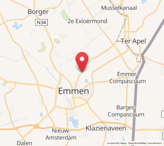 Map of Weerdinge, Drenthe