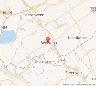 Map of Wolvega, Friesland