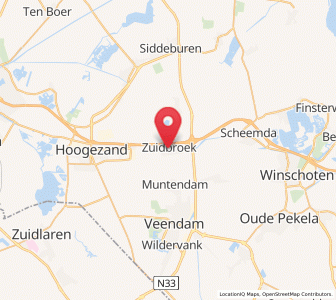 Map of Zuidbroek, Groningen