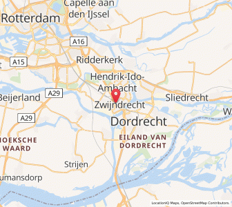 Map of Zwijndrecht, South Holland