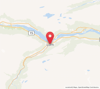 Map of Lom, Innlandet
