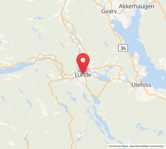 Map of Lunde, Vestfold og Telemark