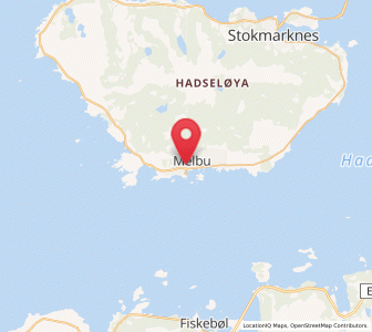 Map of Melbu, Nordland