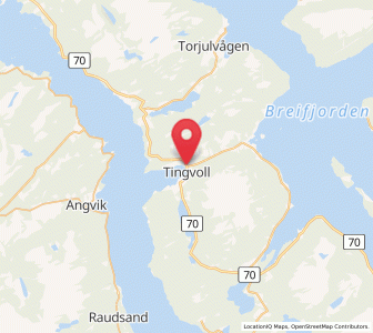 Map of Tingvoll, Møre og Romsdal