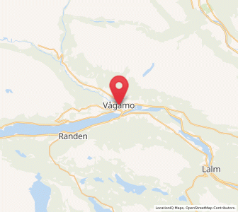Map of Vågåmo, Innlandet