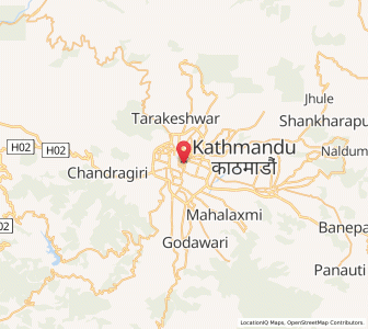 Karte von Kathmandu, Bagmati Province