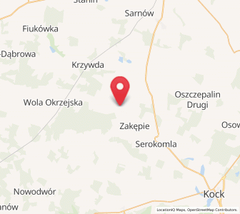 Map of Adamów, Lublin