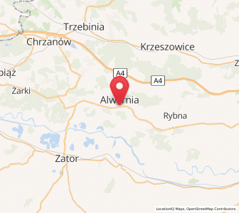 Map of Alwernia, Lesser Poland