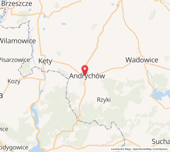 Map of Andrychow, Lesser Poland