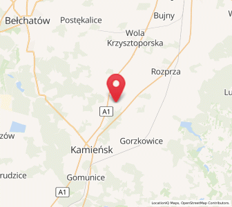Map of Biała Róża, Łódź Voivodeship