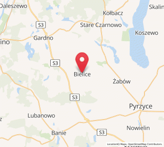 Map of Gmina Bielice, West Pomerania