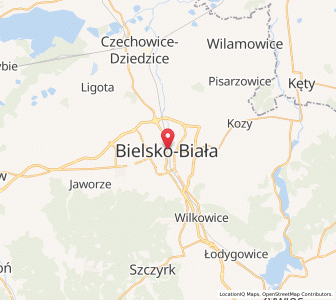Map of Bielitz-Biala, Silesia