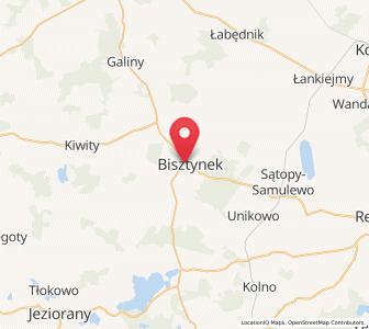 Map of Bischofstein, Warmia-Masuria