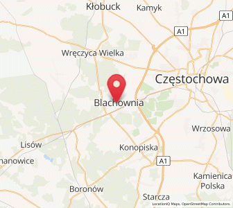 Map of Blachownia, Silesia