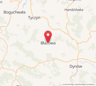 Map of Błażowa, Subcarpathia
