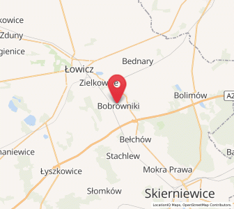 Map of Bobrowniki, Łódź Voivodeship