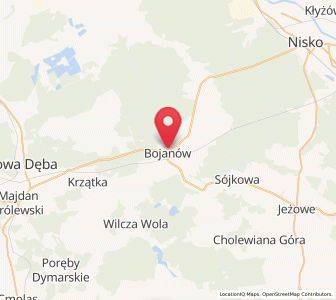 Map of Bojanów, Subcarpathia