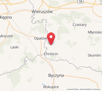 Map of Bolesławiec, Łódź Voivodeship