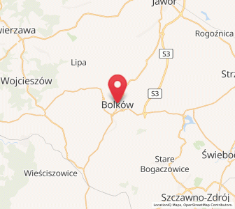 Map of Bolkenhain, Lower Silesia