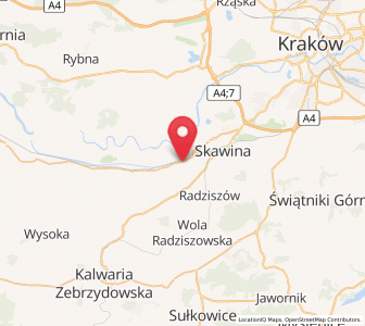 Map of Borek Szlachecki, Lesser Poland