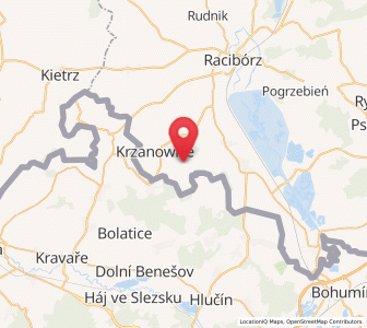Map of Borucin, Silesia