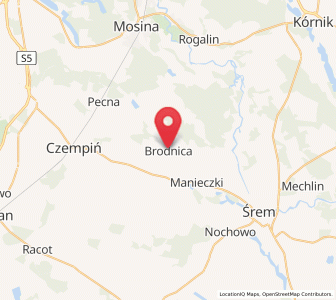 Map of Brodnica, Greater Poland