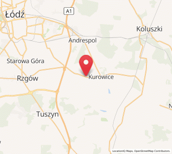 Map of Brójce, Łódź Voivodeship