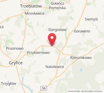 Map of Brojce, West Pomerania