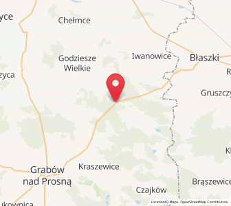 Map of Brzeziny, Greater Poland