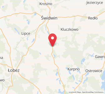 Map of Briesen, West Pomerania