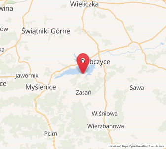 Map of Brzezowa, Lesser Poland