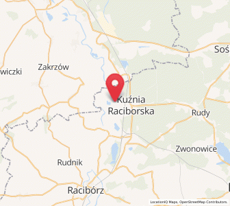 Map of Budziska, Silesia