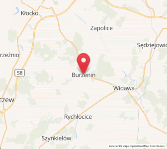 Map of Burzenin, Łódź Voivodeship