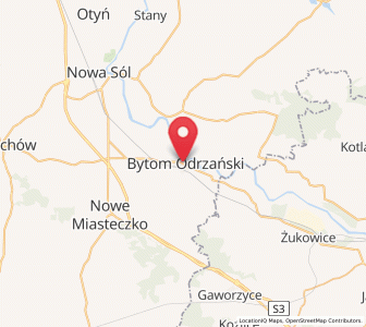 Map of Beuthen an Oder, Lubusz