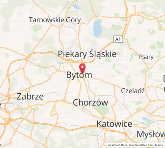 Map of Beuthen, Silesia