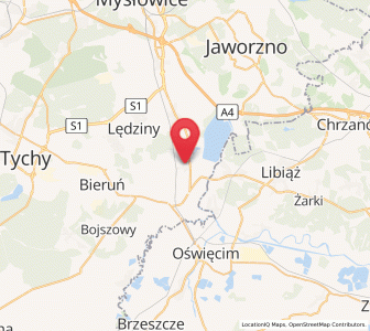 Map of Chełm Śląski, Silesia